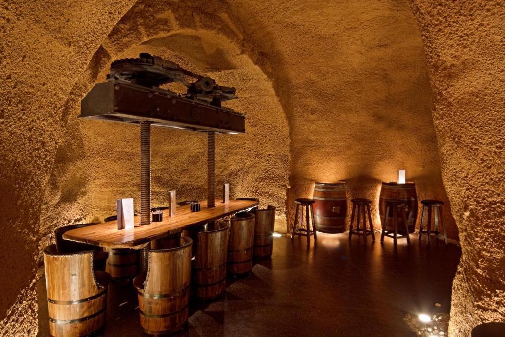 Dine in the historic underground wine cellar